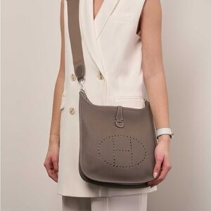 New, in box, authentic Hermes Evelyne 29 in Etoupe.